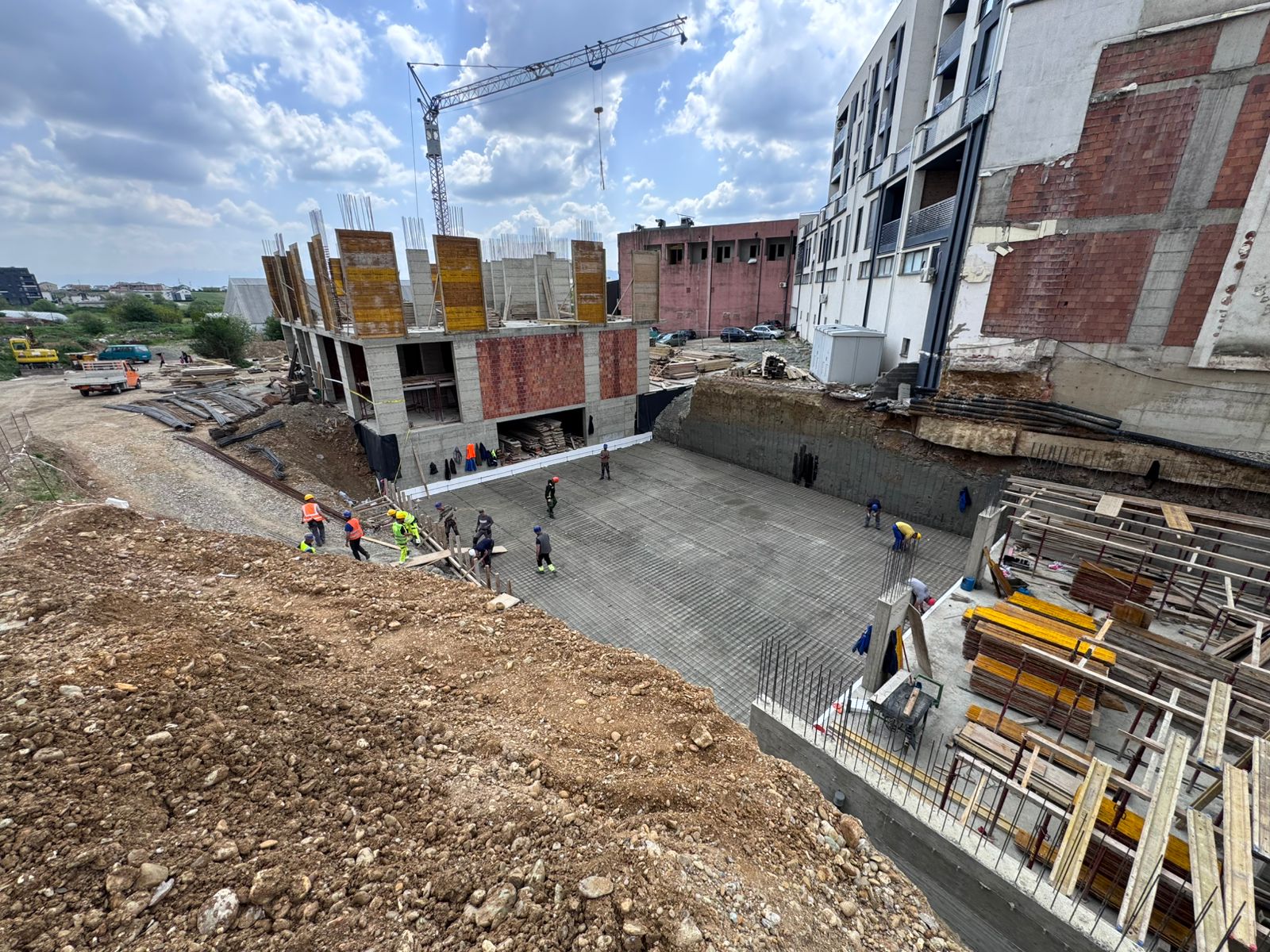 Crane at construction site